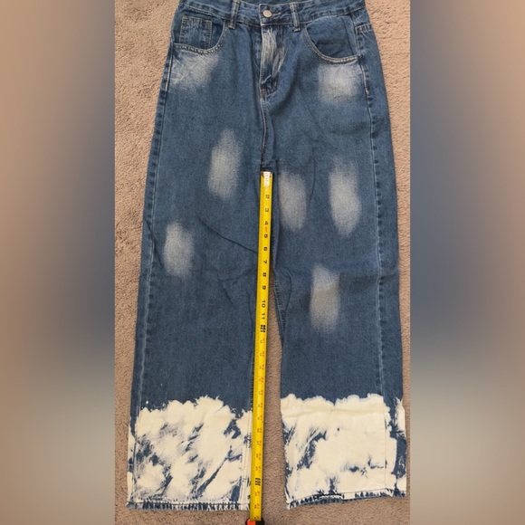 Cider Wide Leg Bleach Tie Dye High Waist Jeans - Picture 4 of 4